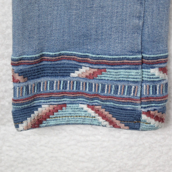 Driftwood Colette Jeans Womens 27 Cuffed Southwestern Boho Denim Western Rodeo - Picture 4 of 11